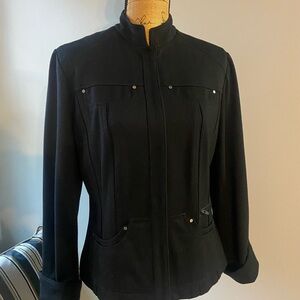 Coldwater Creek Sz 8 Black Utility Jacket